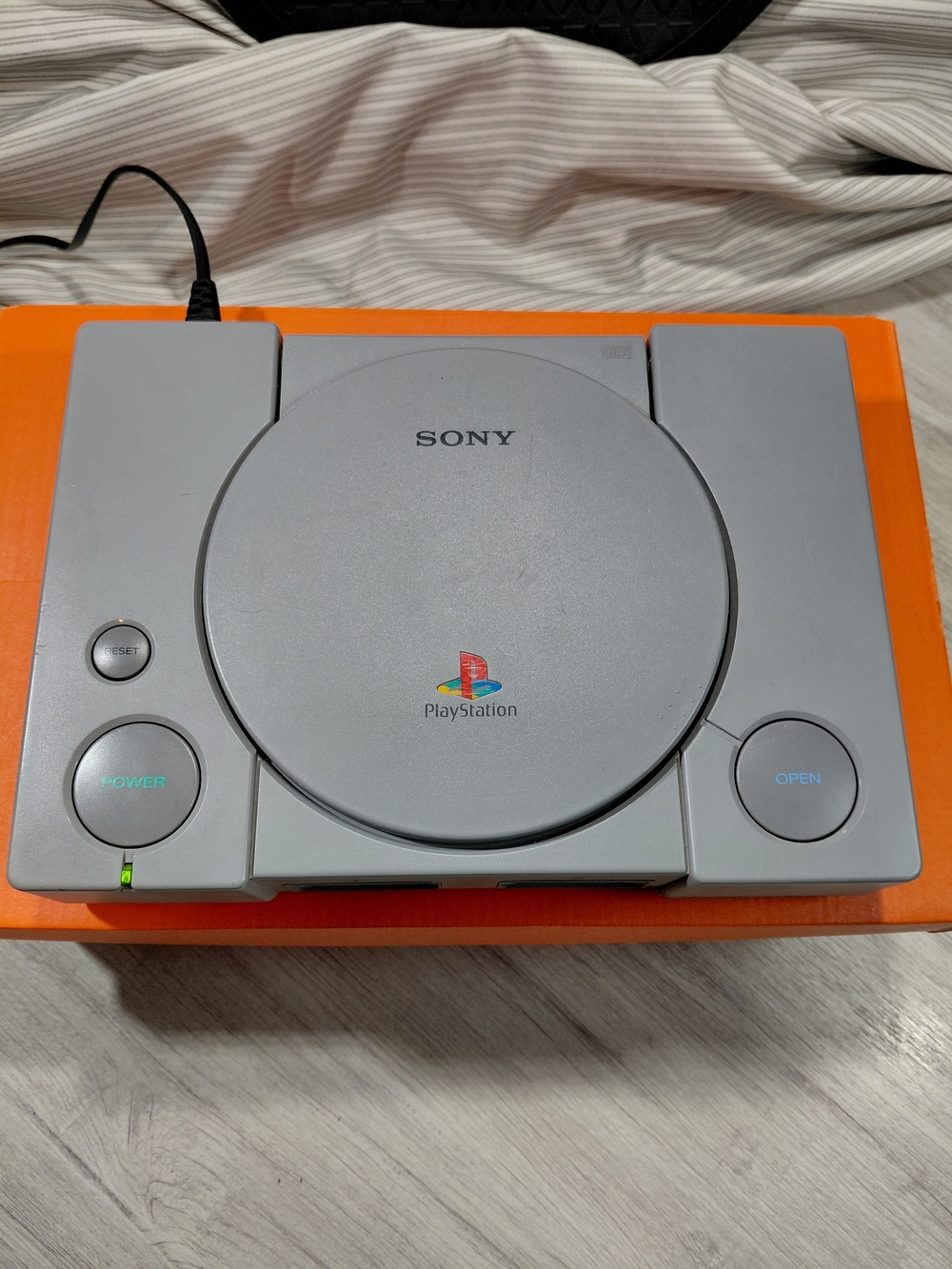 Sony PlayStation 1 Original Classic - Gray Retro Gaming Console Power & AV Cable